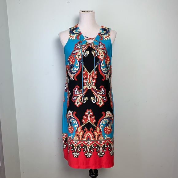 MSK Sleeveless Print Dress Size M - Picture 1 of 12
